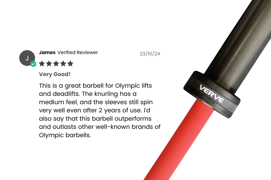 VERVE Elite Olympic Barbell - Red - 20kg