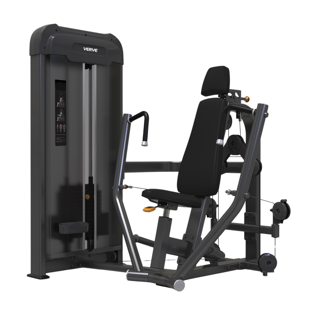 VERVE Pin Loaded Converging Chest Press (Black) - Makoto Series | MADE TO ORDER