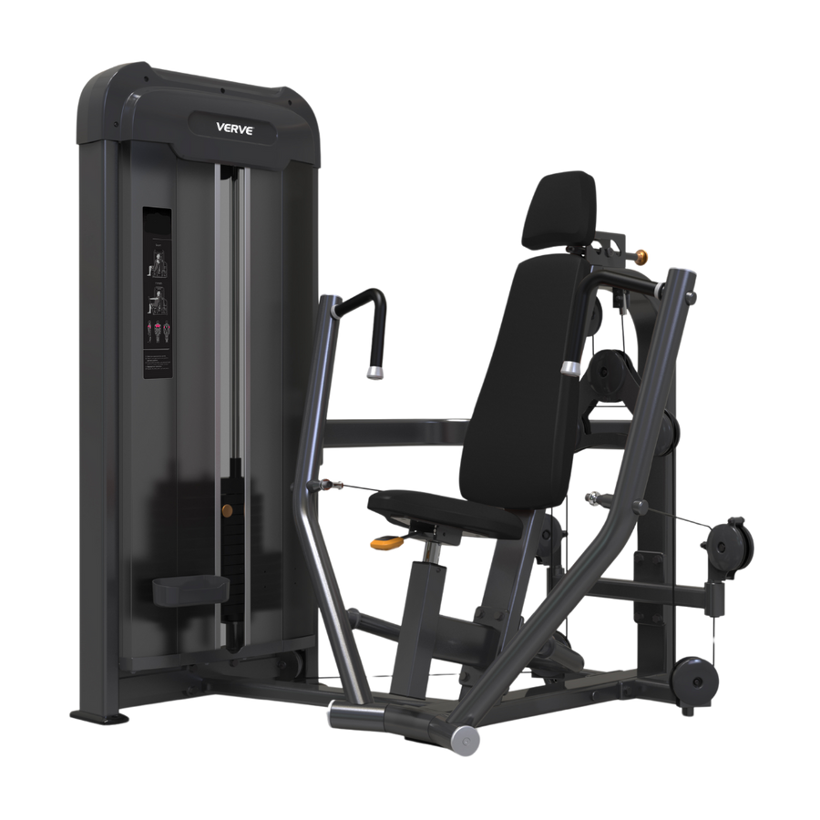 VERVE Pin Loaded Converging Chest Press (Black) - Makoto Series | MADE TO ORDER