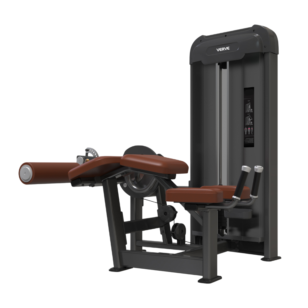 EX DEMO | VERVE Pin Loaded Prone Leg Curl (Brown) - Makoto Series