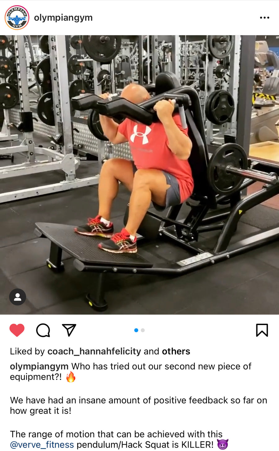 VERVE V Squat / Hack Squat Plate Loaded Machine